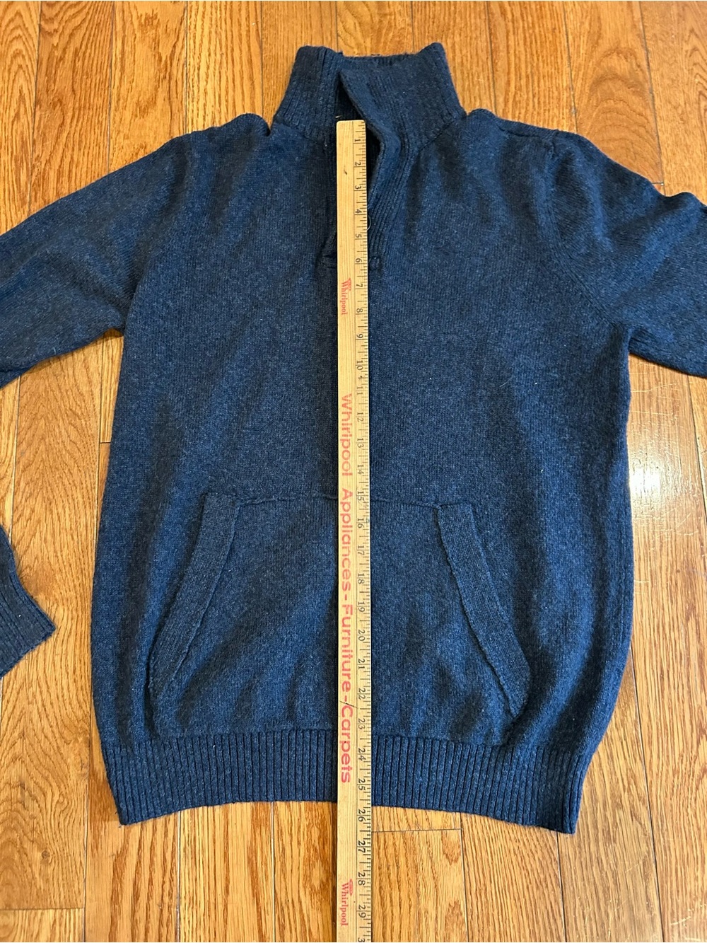 Abercrombie & Fitch Button Mock Neck Pullover Sweater Knit Long Sleeve Pocket XL - Picture 5 of 9